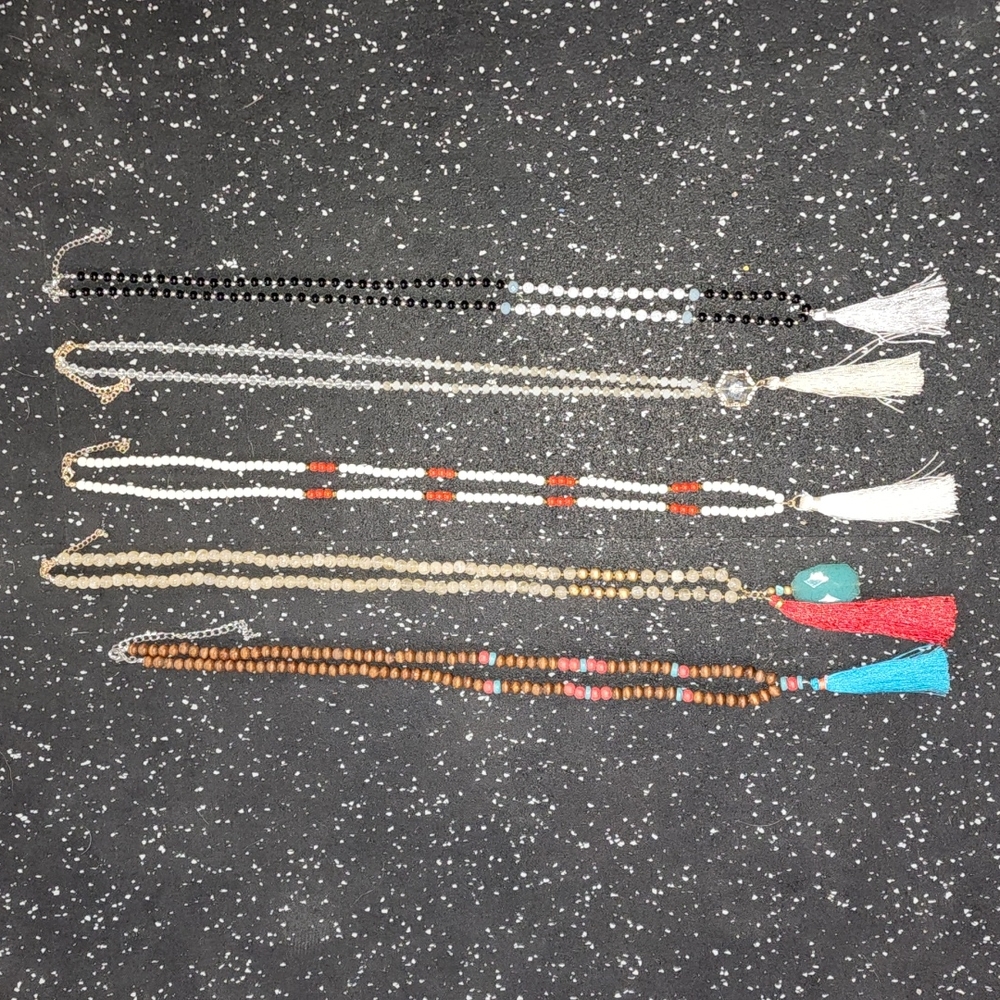 Set of 5 Beaded Necklaces*